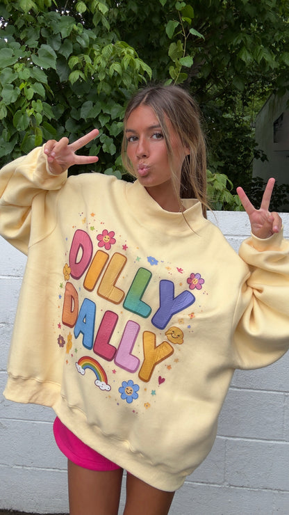 Dilly Dally Rainbow Reversible Sweatshirt