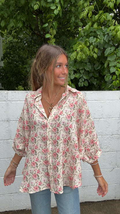 Daydreamer Button Up Top