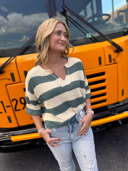 Glad You're Here Sweater Top - Ash Jade