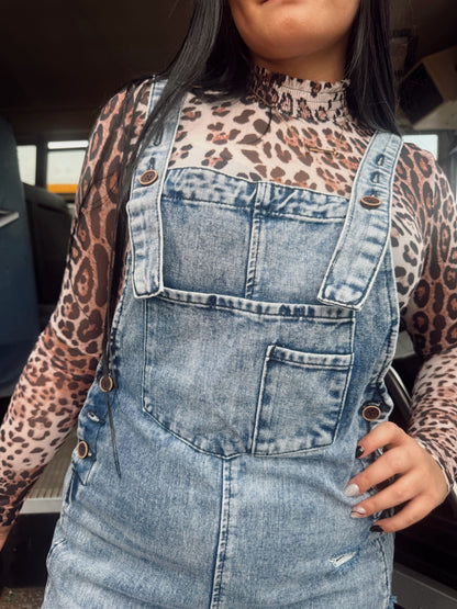 Your Fault Mesh Cheetah Top