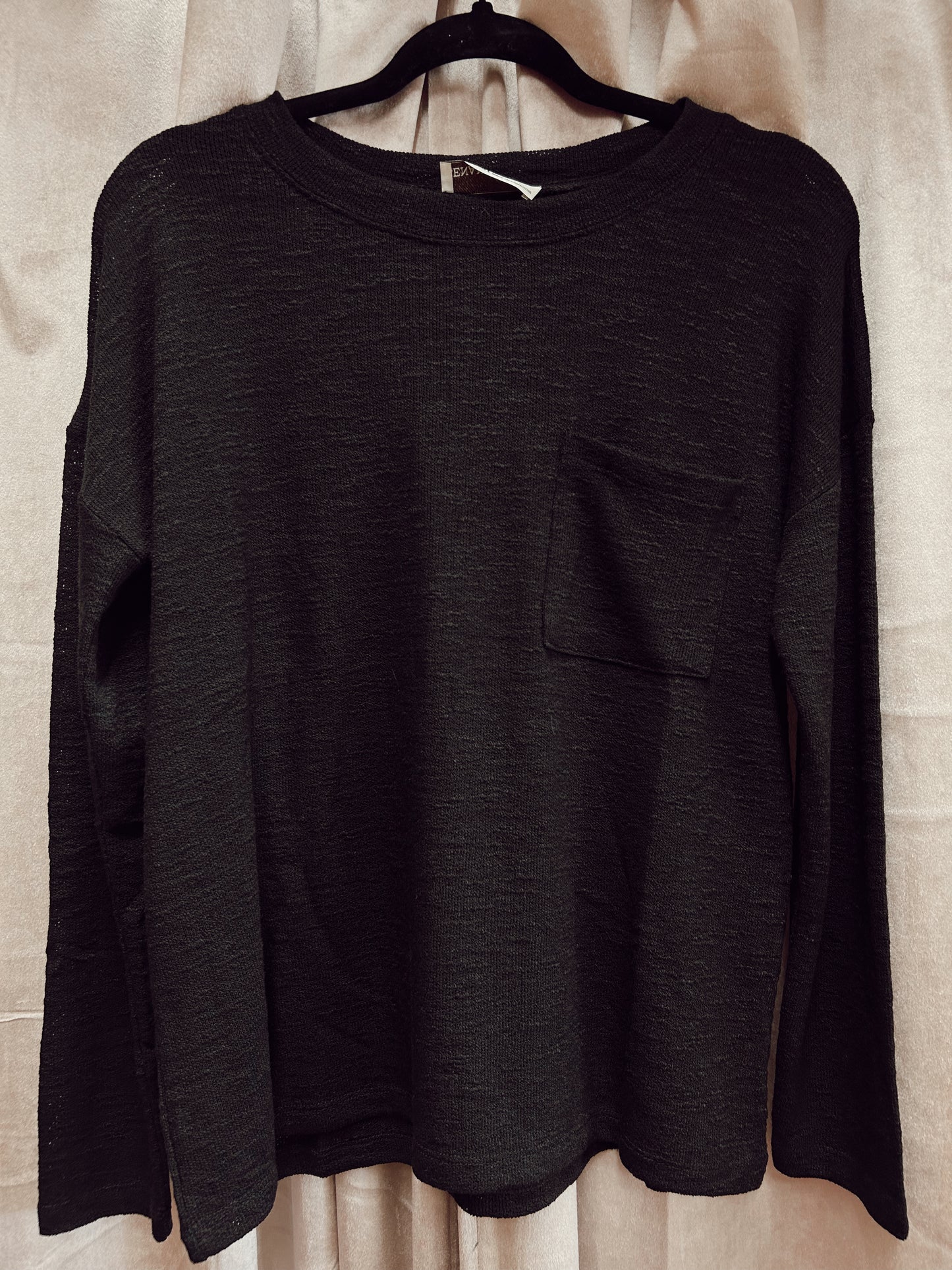 Hacci Long Sleeve Top - Black