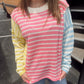 Cloud Nine Striped Pullover Top
