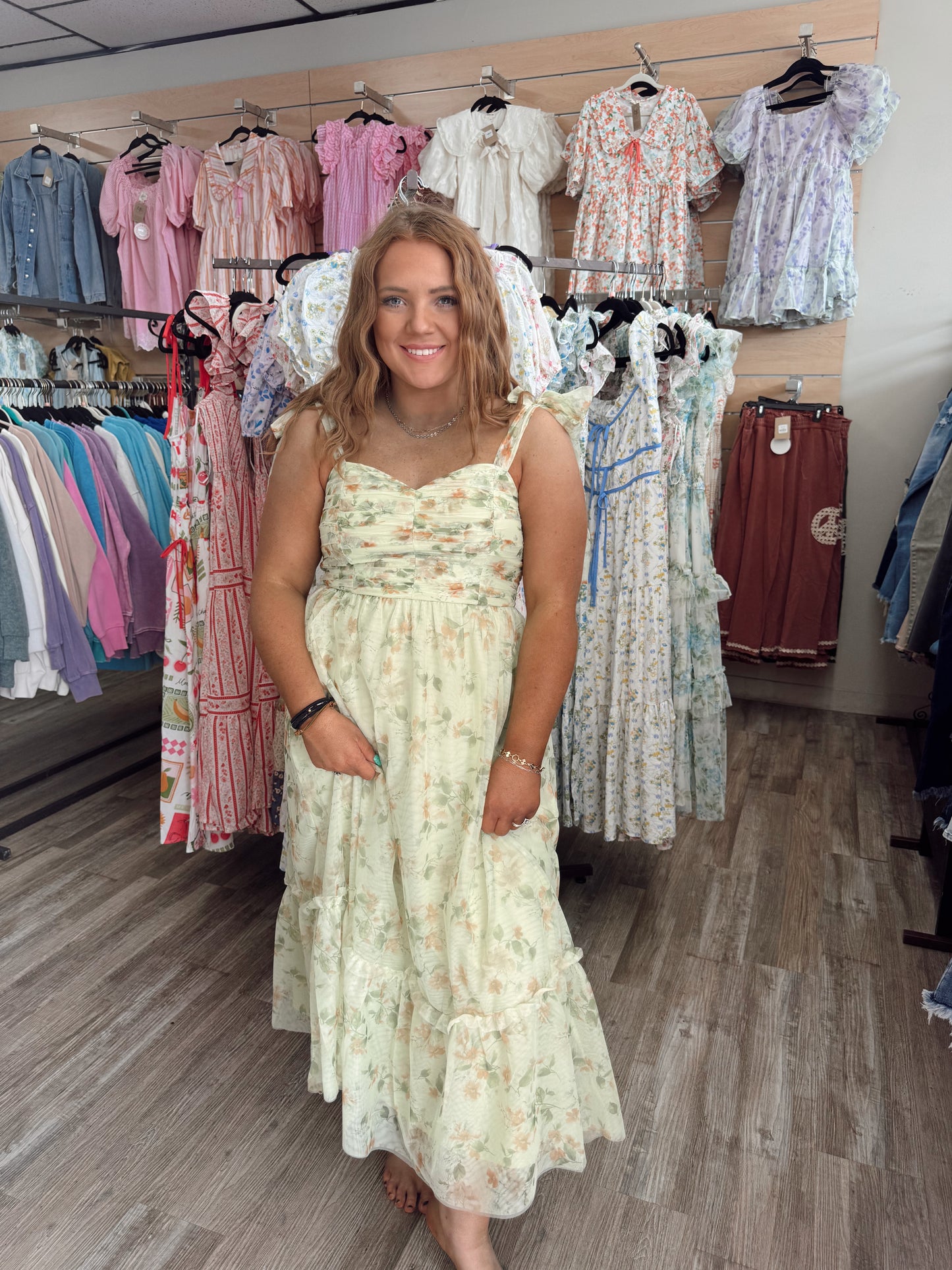 Garden Grace Floral Midi Dress