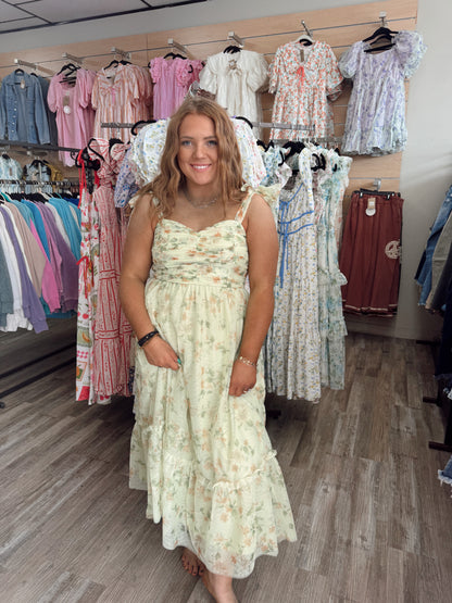 Garden Grace Floral Midi Dress