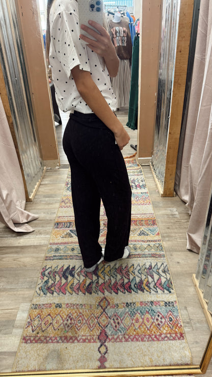 Wrong Turn Fold Over Pants - Black