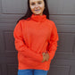 Pumpkin Patch Cozy Turtleneck Sweater - Orange