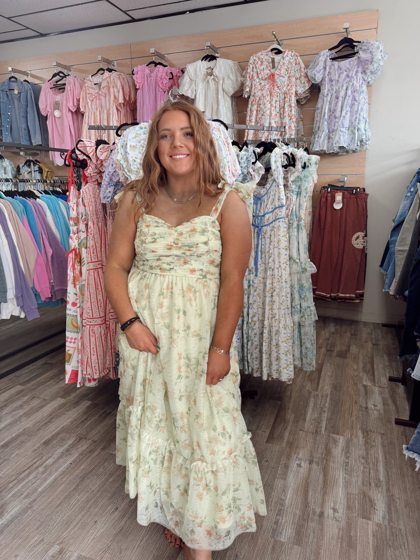 Garden Grace Floral Midi Dress
