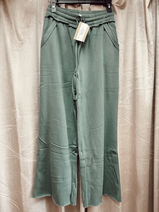 Fleece Wide Leg Sweatpants - Ash Jade