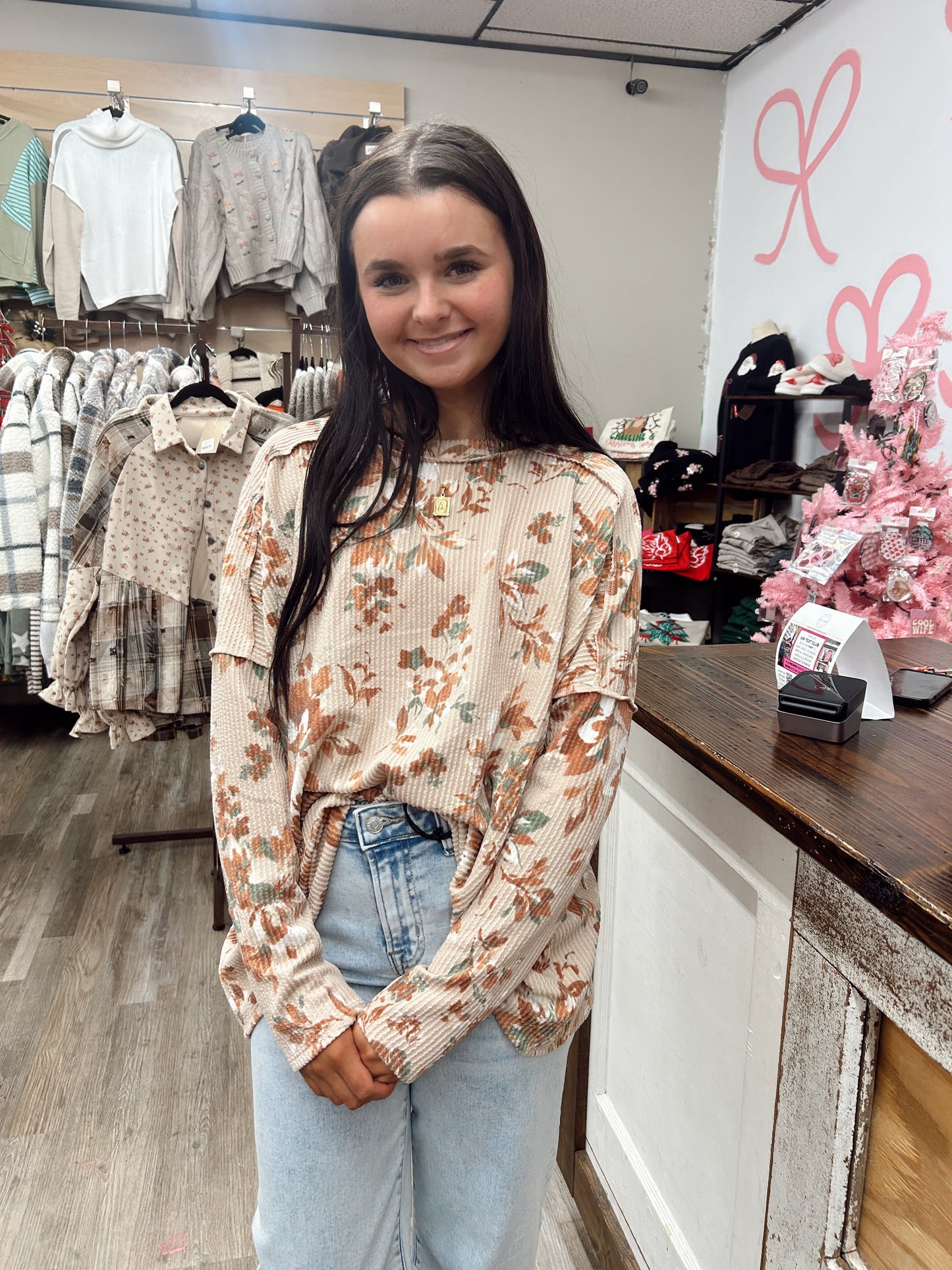 Still In It Floral Top