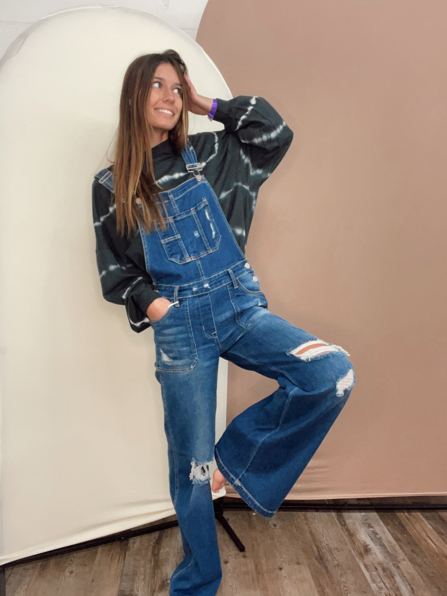 Up And Away Wide Leg Overalls