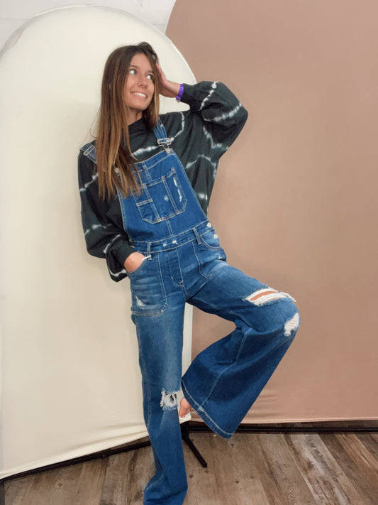 Up And Away Wide Leg Overalls