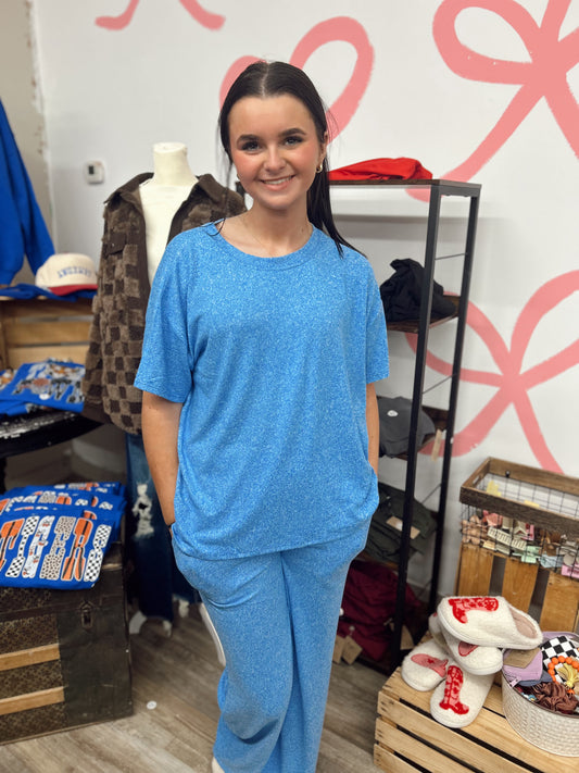 Lazy Day 2 Piece Set - Ocean Blue