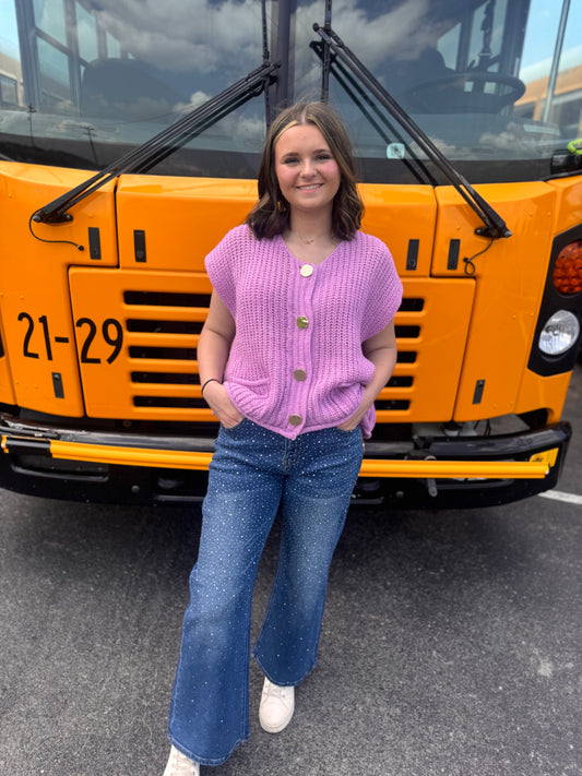 Bushel & A Peck Button Sweater - Mauve