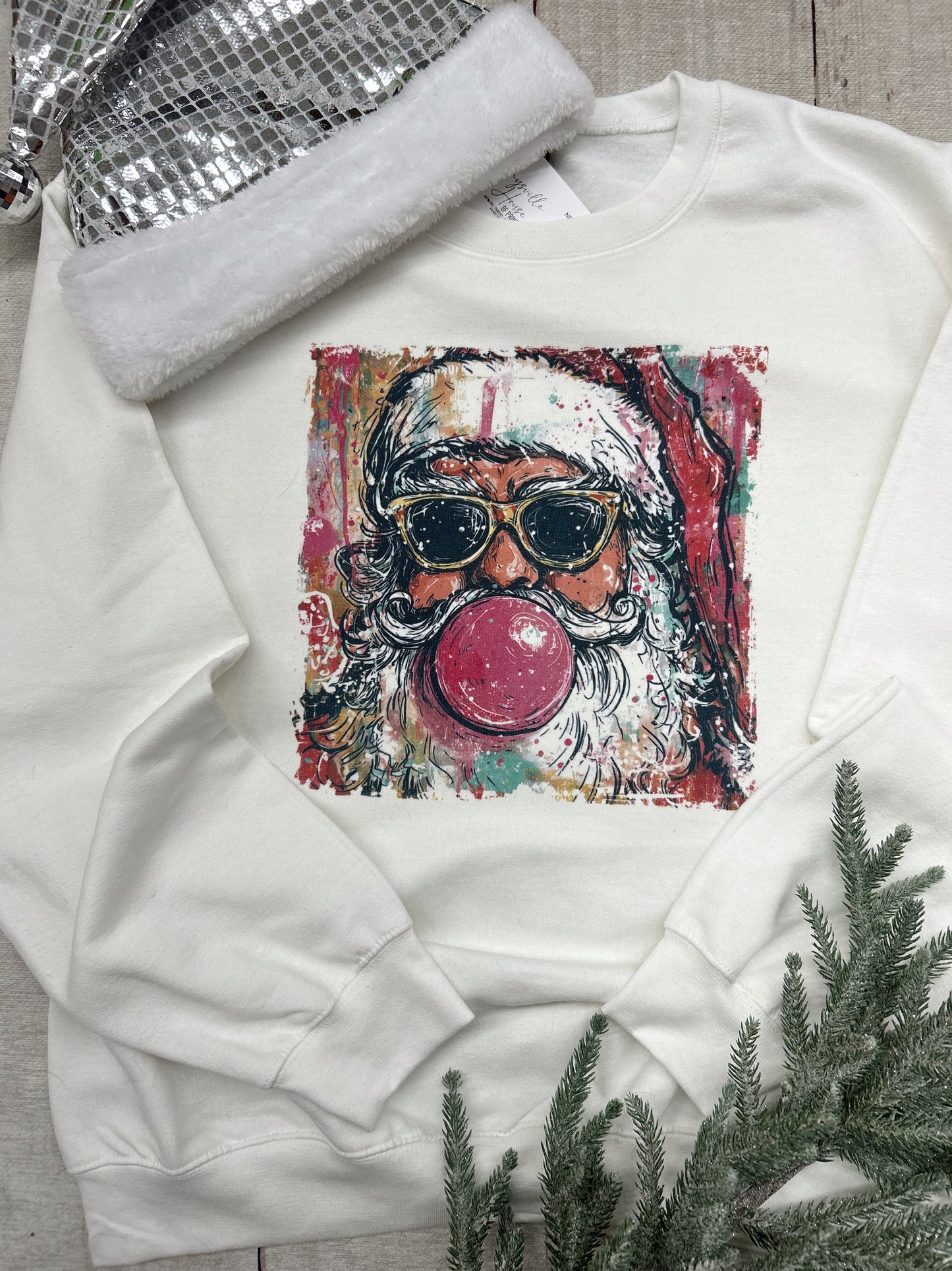 Santa Blowing Bubble Graphic Tee