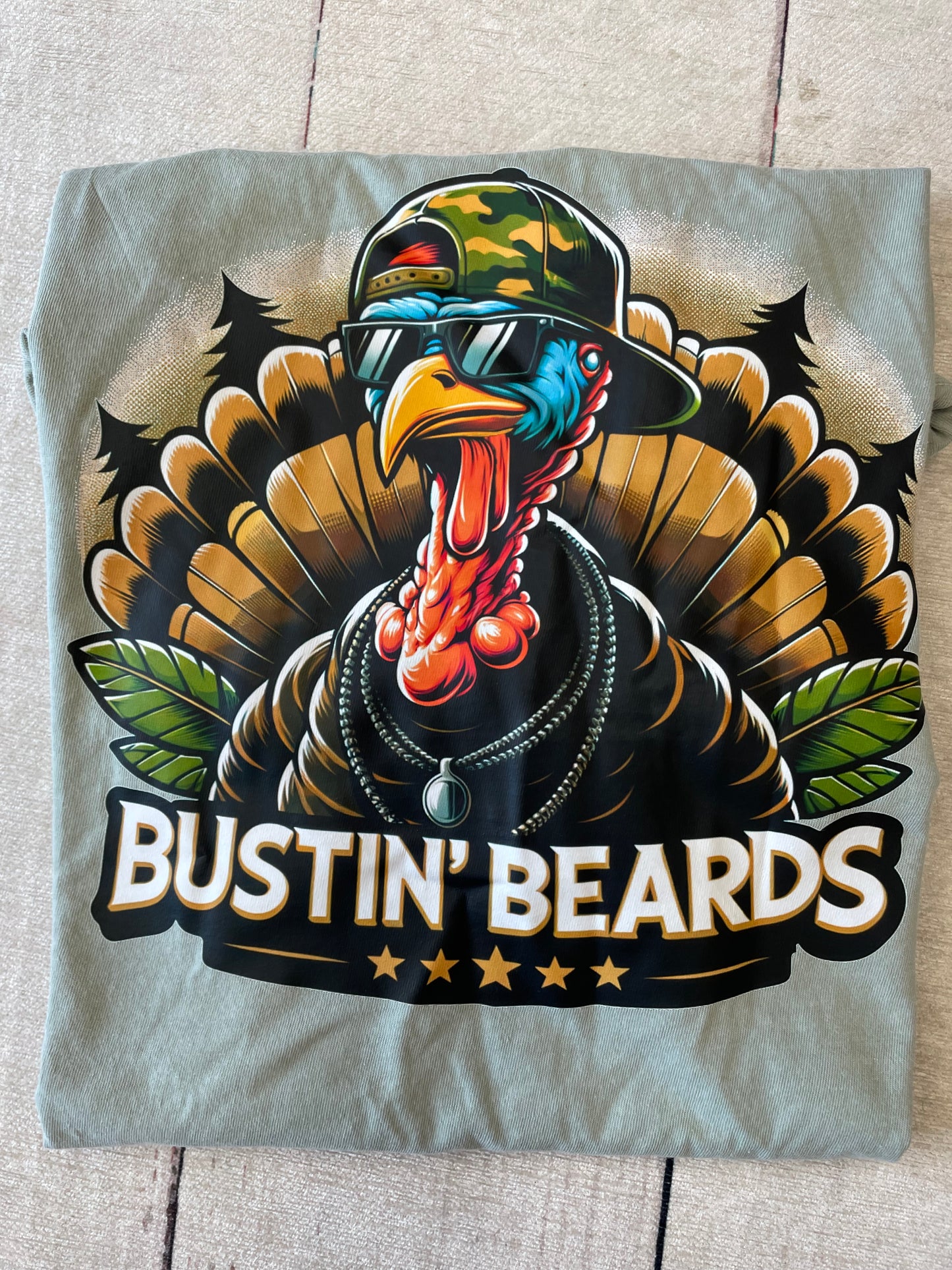 Bustin Beards Graphic Tee