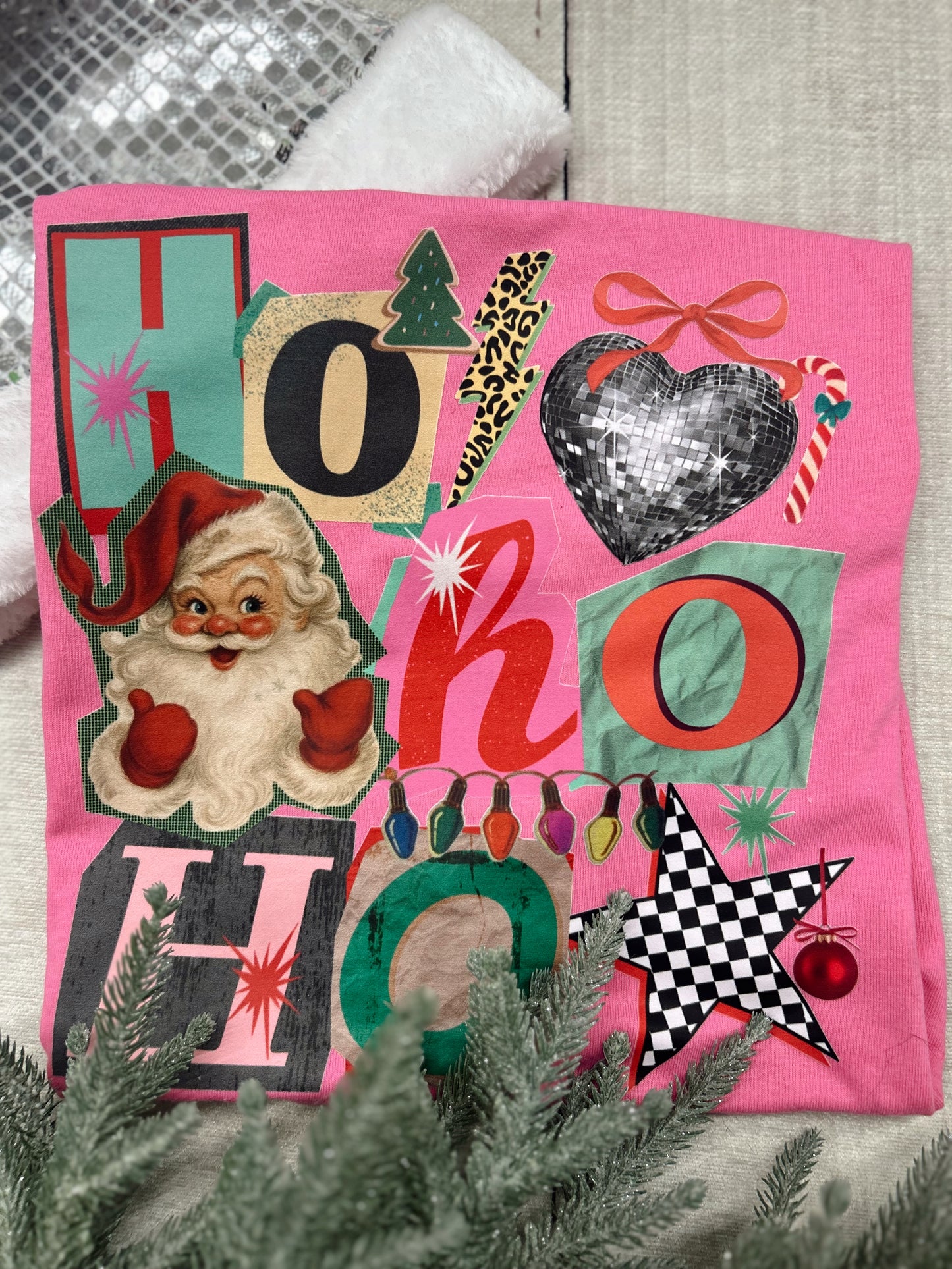 Ho Ho Ho Retro Graphic Tee