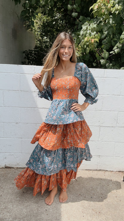 Stay Awhile Floral Maxi Dress