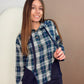 Midnight Blues Plaid Pullover