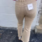 Becky Acid Wash Denim Cropped Jeans - Ash Mocha