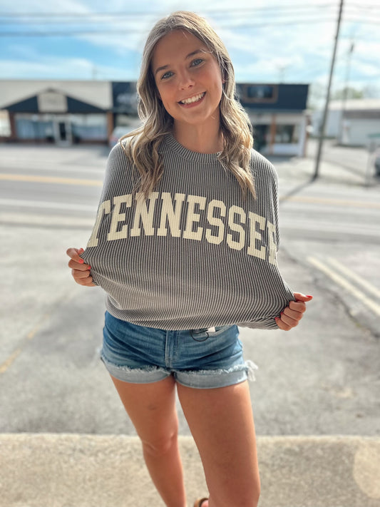 Tennessee Ribbed Long Sleeve Corded Top