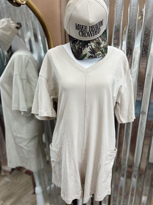 DOORBUSTER Reversible Romper - Sand Beige