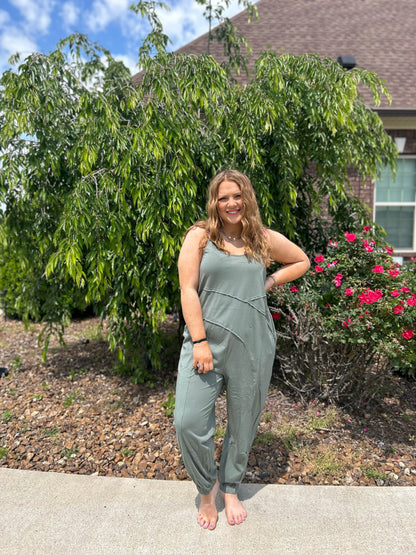 No Doubt Jumpsuit - Olive