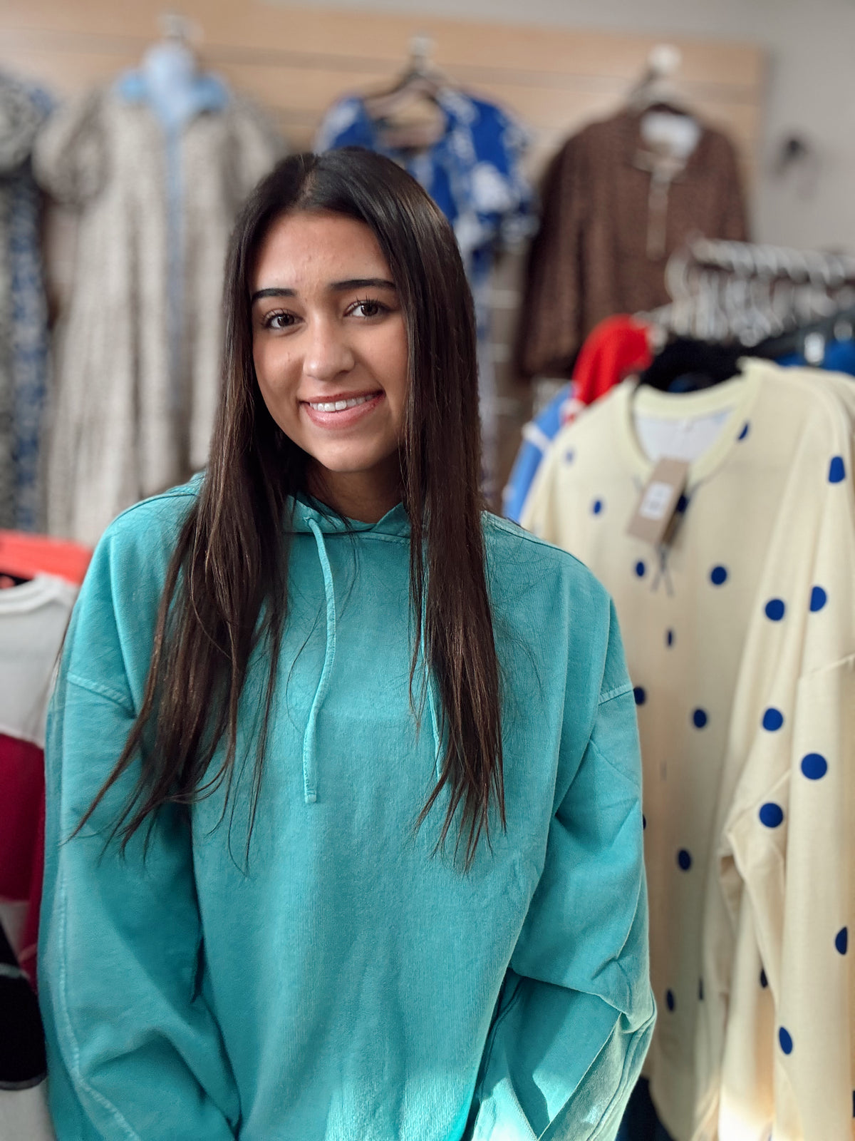 Look at Me Hoodie - Turquoise