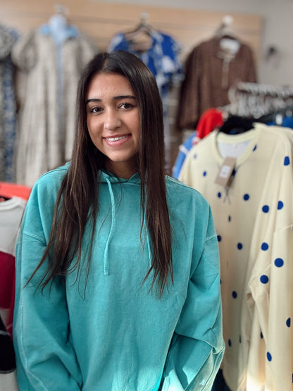 Look at Me Hoodie - Turquoise