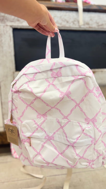 Bow Printed Backpack