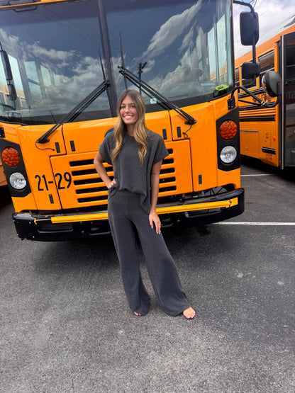 DOORBUSTER Relaxed 2 Piece Set - Charcoal