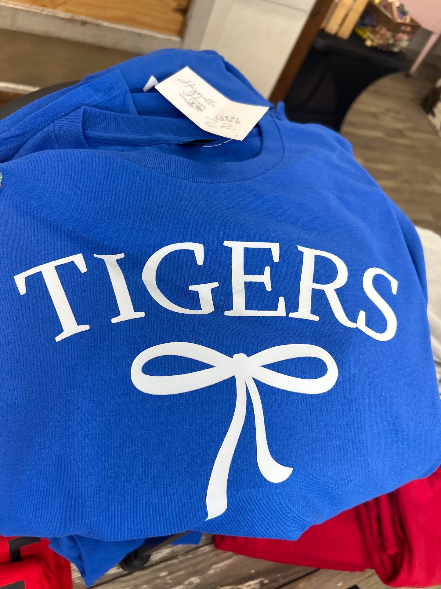 Tigers White Bow Graphic Tee
