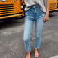 Nicole Light Wash Denim Cropped Jeans