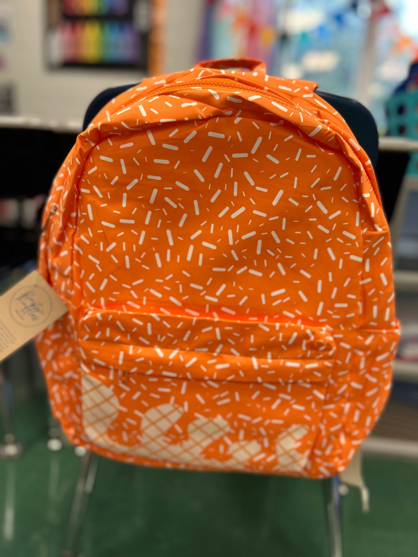 Ice Cream Drip Backpack- Orange