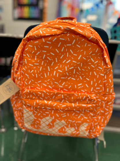 Ice Cream Drip Backpack- Orange