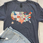 Map of America Graphic Tee