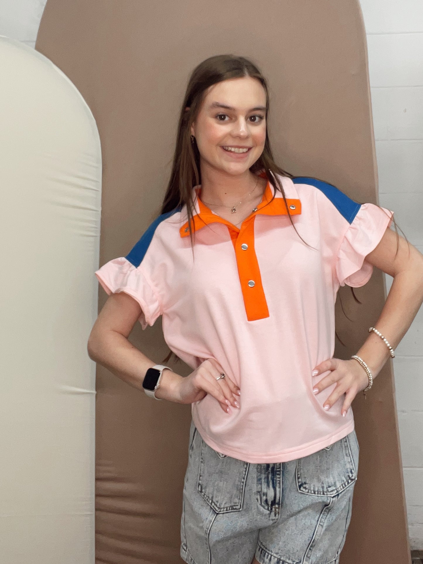 Be My Friend Color Block Top