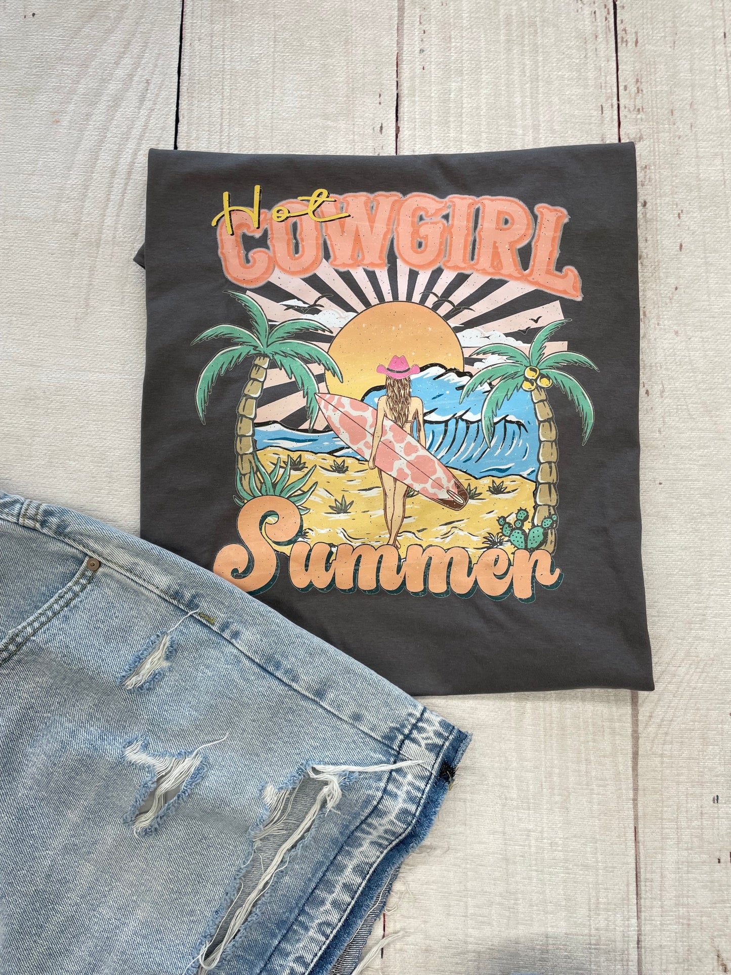 Hot Cowgirl Summer Graphic Tee