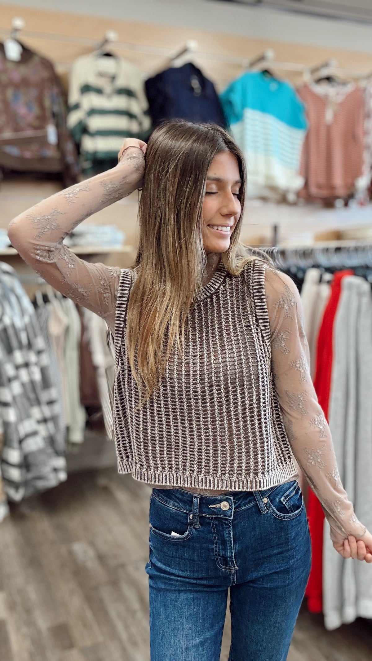 Day Dream Lace Top - Cocoa