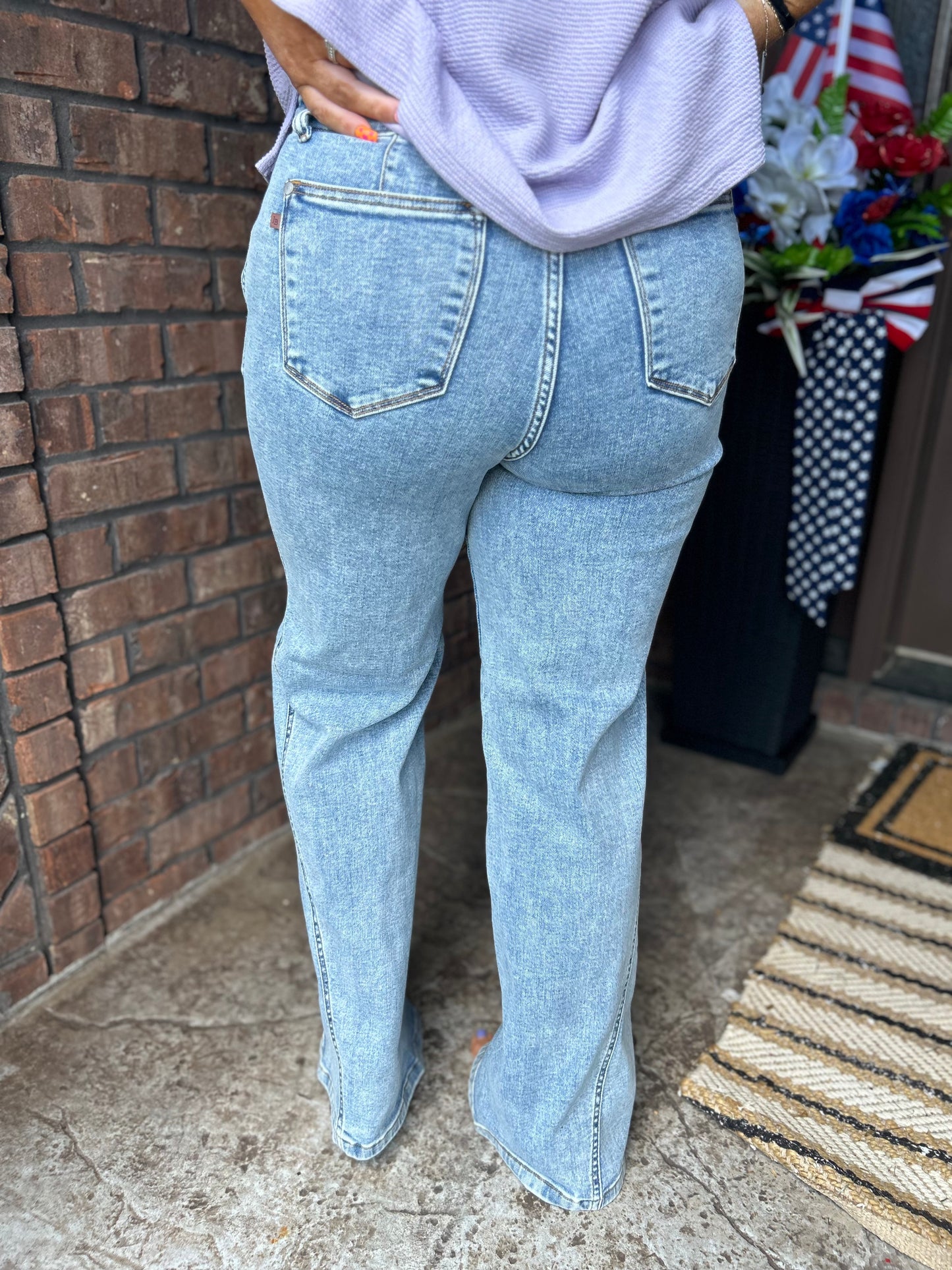 Jaylin JUDY BLUE High Rise Retro Wide Fit Jeans