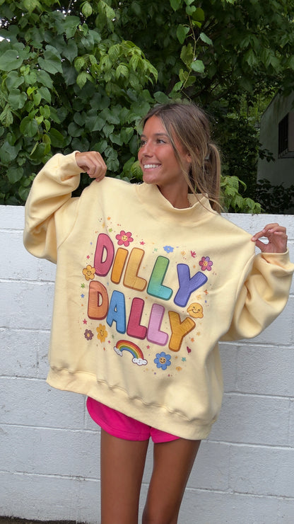 Dilly Dally Rainbow Reversible Sweatshirt