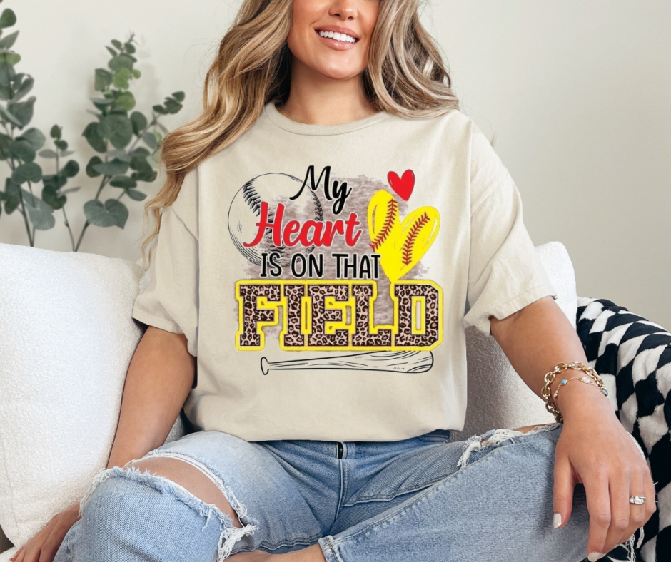 My Heart Is On that Field Graphic Tee - Adult