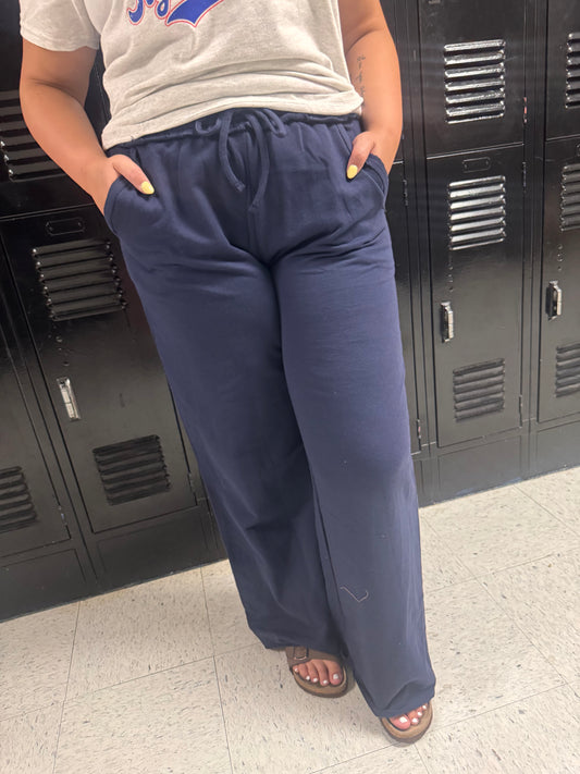 DOORBUSTER WIDE LEG SWEATPANTS - Navy
