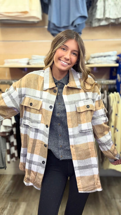 Pumpkin Patch Princess Flannel - Khaki
