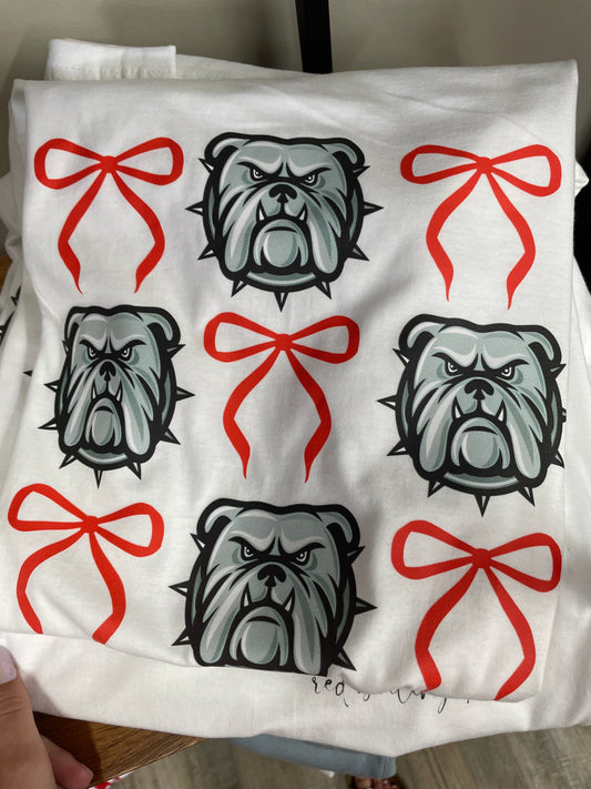 Bulldogs With Bow Graphic Tee