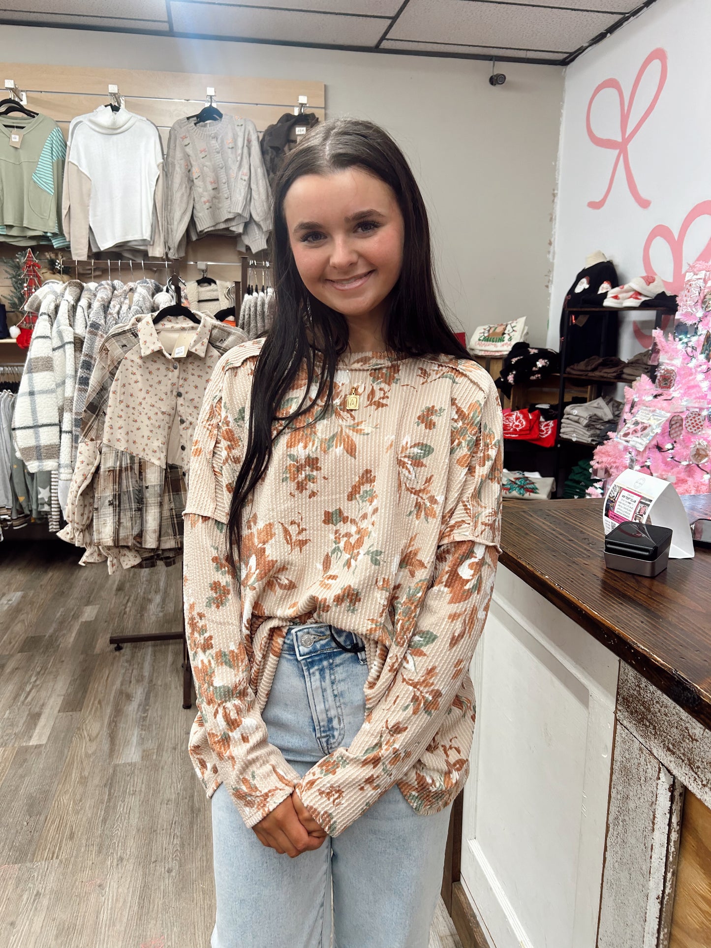 Still In It Floral Top