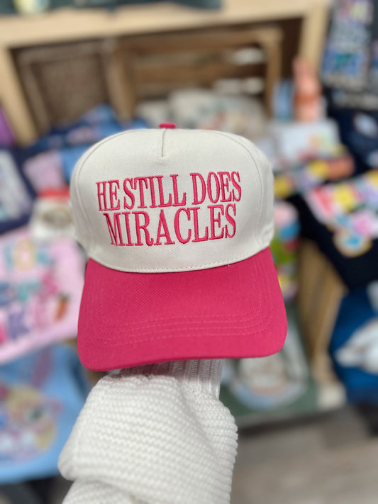He Still Does Miracles Ball Cap - Fuchsia