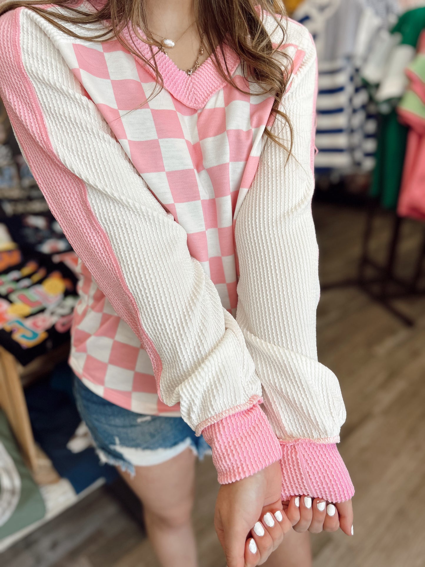 Pink Picnic Pullover Top