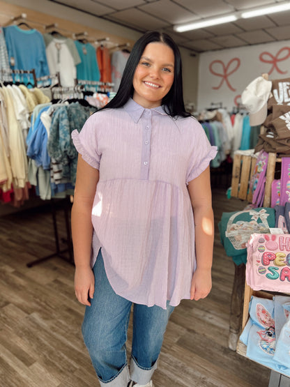 Lavender Haze Baby Doll Top