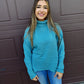 Pumpkin Patch Cozy Turtleneck Sweater - Sky