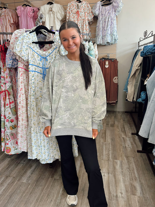 Crushing Hard Camo Top - Olive